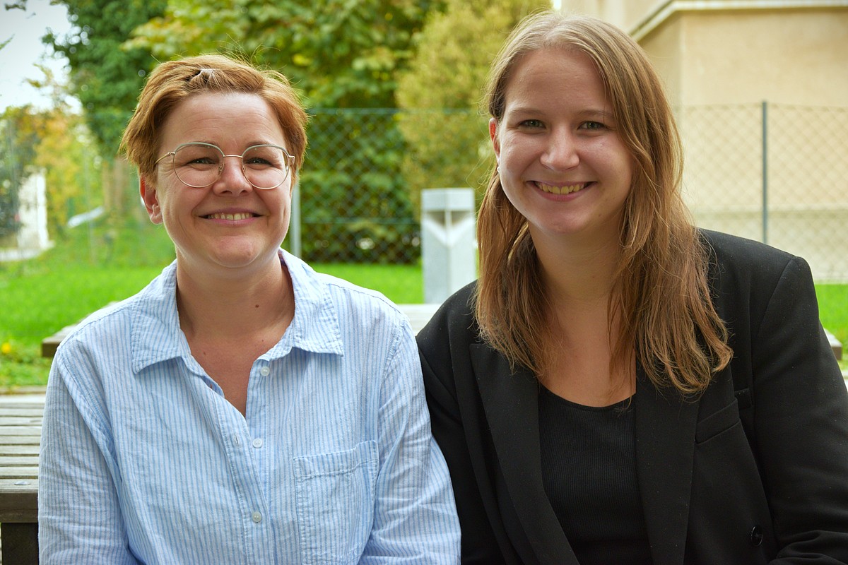 Die Studierenden Katharina Grubinger und Elisabeth Grangl